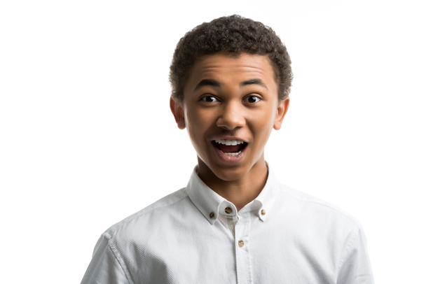 surprised african american teenager - Zdjęcie, obraz
