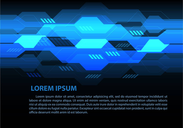 Astratto blu poligono luce tecnologia su nero banca spazio per testo luogo design moderno futuristico creativo idea sfondo vettore illustrazione
. - Vettoriali, immagini