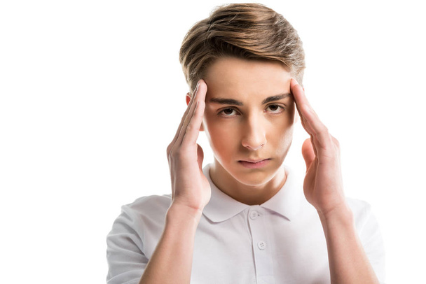 caucasian teenager having headache - Photo, Image