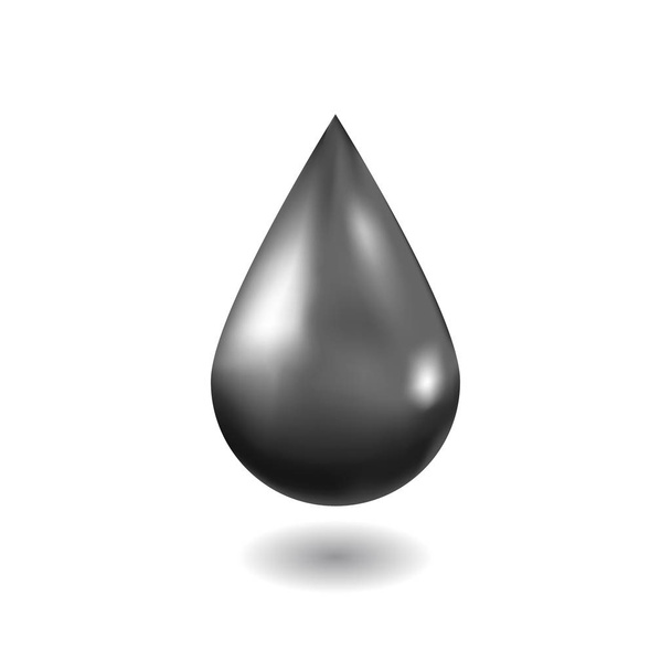 Drop of black oil - Вектор, зображення