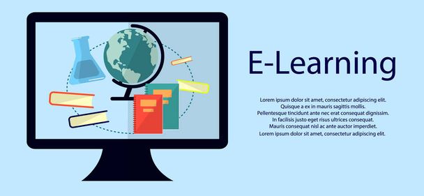 Vzdělávání infografiku. Plochá vektorové ilustrace pro e-learning a online vzdělávání. - Vektor, obrázek