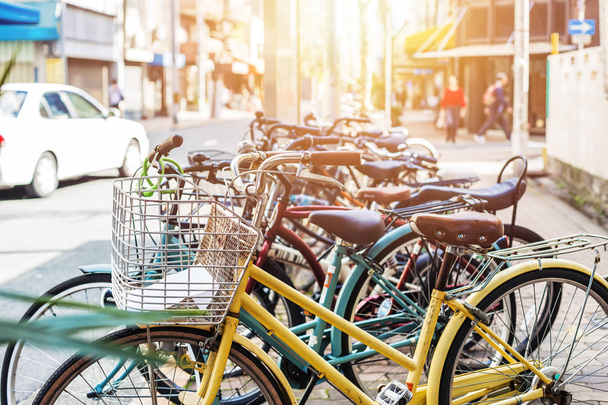 Χώρο στάθμευσης ποδηλάτων στον Ιαπωνία. - Φωτογραφία, εικόνα