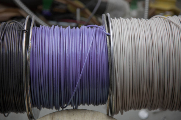 Více barevné kabelové cívky - Fotografie, Obrázek