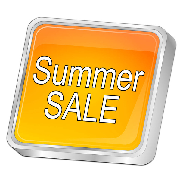Кнопка Летняя распродажа - 3D иллюстрация
 - Фото, изображение