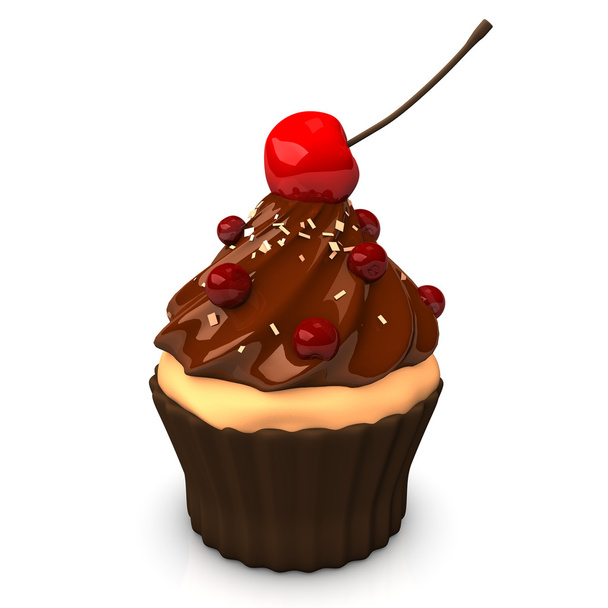 Cupcake Choco Cherry - Fotografie, Obrázek