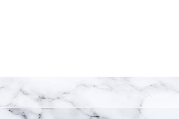 White marble table isolated on white background. - Photo, Image