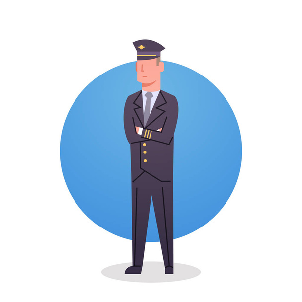 Pilot Icon Airport Airline Crew Worker Staff - ベクター画像