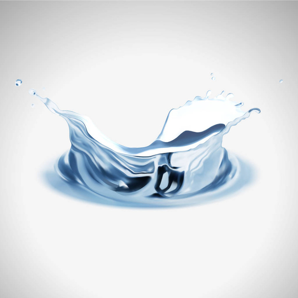 Transparent vector water splash isolated on light background - Vector, Image