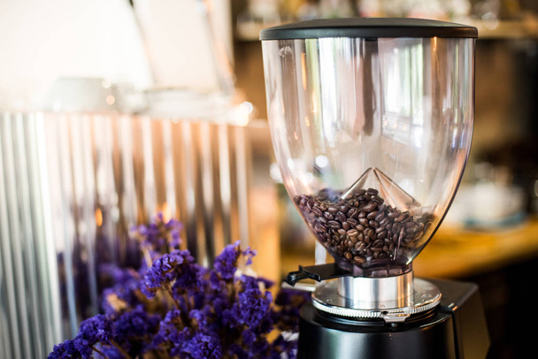 Roasted Coffee Bean in Coffee grinder - Photo, Image