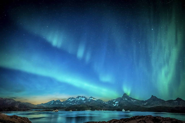 Northern lights Grönland - Fotoğraf, Görsel