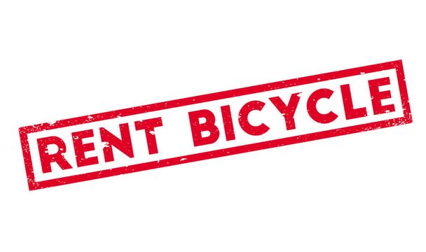 Rent Bicycle rubber stamp - Vetor, Imagem