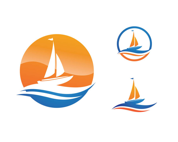 seyahat gemisi Logo Şablonu vektör simgesi tasarımı - Vektör, Görsel