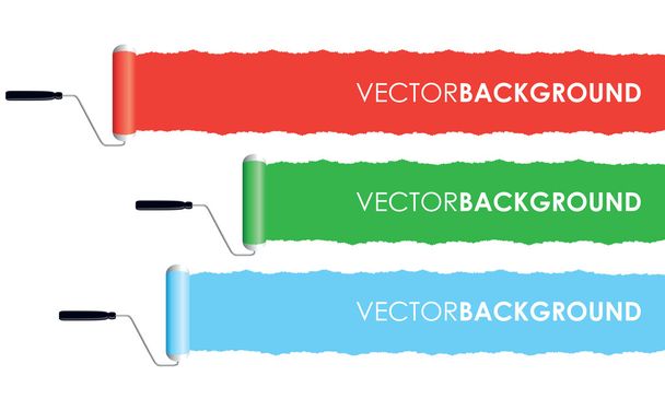 Pintar banners de rodillos
 - Vector, imagen