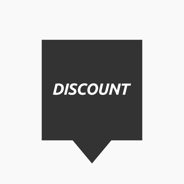 Isolated tooltip with    the text DISCOUNT - Vektor, kép