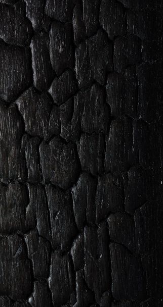 burnt wooden coal texture  - Foto, Bild