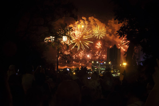 Ukrainian fireworks festival, Odessa city - Photo, Image