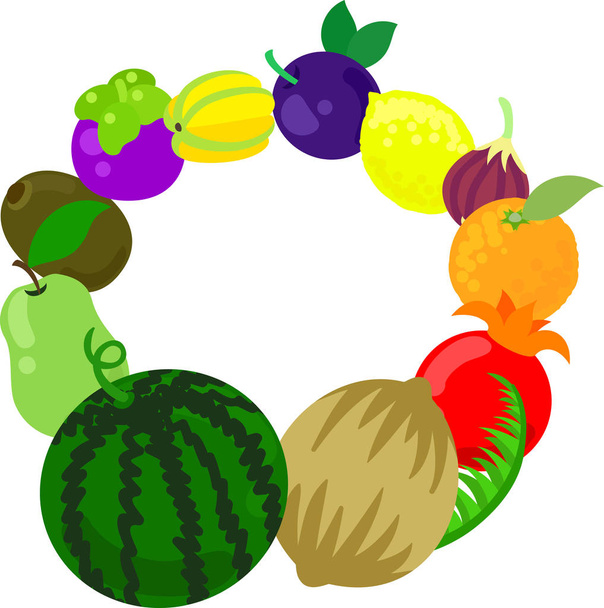 La corona de frutas
 - Vector, Imagen