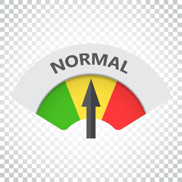 Normalny poziom ryzyka ocenić wektor ikona. Ilustracja normalne paliwa na - Wektor, obraz