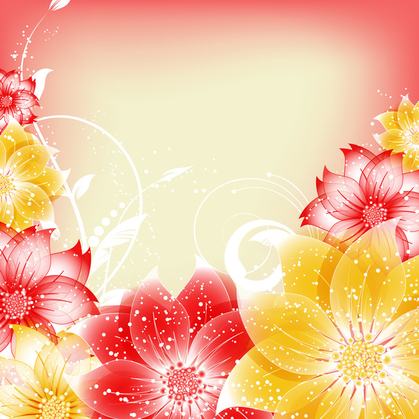 Abstract vector flower background - Vettoriali, immagini
