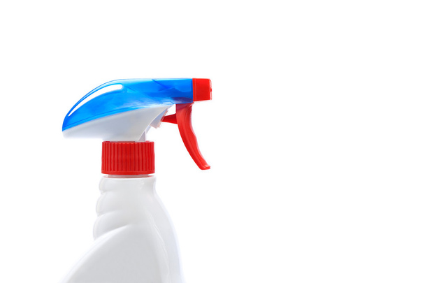 Пляшка для розпилення миючих засобів ізольована на білому тлі
 - Фото, зображення