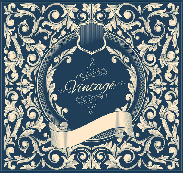 vintage decorative pattern - Vector, imagen