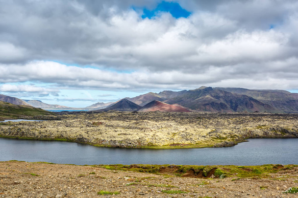 Lake on a background of mountains Iceland - Photo, Image