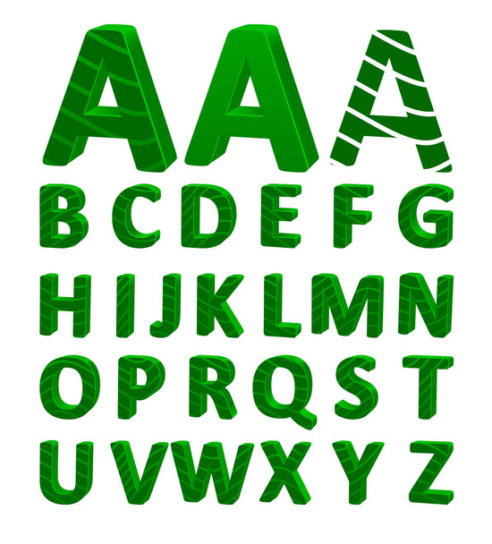Cartoon vector font, full alphabet - Wektor, obraz