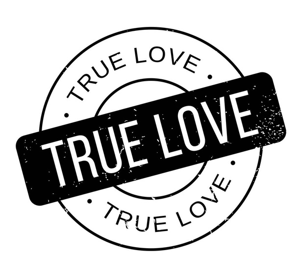 True Love rubber stamp - Vector, afbeelding
