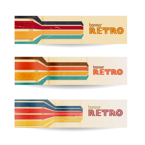 Abstract retro banners set - Vector, imagen