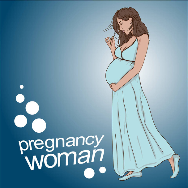 Illustrazione vettoriale dello spazio di copia della donna incinta
 - Vettoriali, immagini