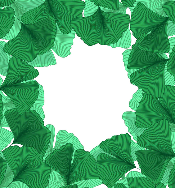 Ginkgo biloba hojas - Vector, imagen