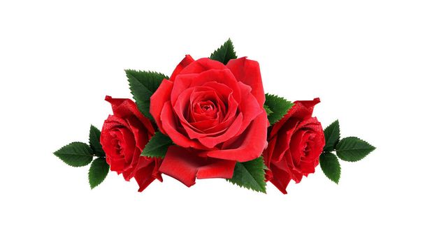 Red rose flowers arrangement - Foto, Imagen