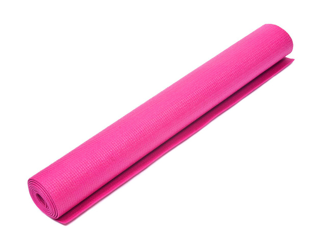 Yoga de espuma rosa e tapete pilates
 - Foto, Imagem