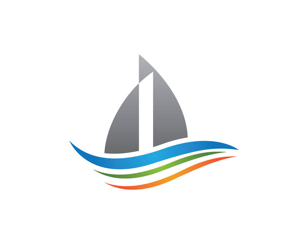 дизайн логотипа круизного лайнера - Вектор,изображение