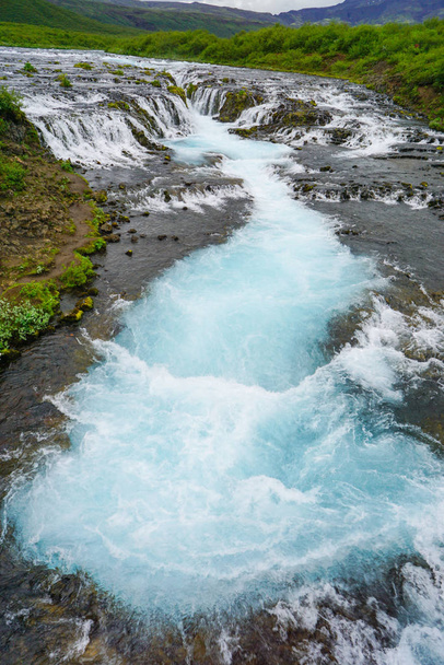 krásný Bruarfoss vodopád, Island - Fotografie, Obrázek