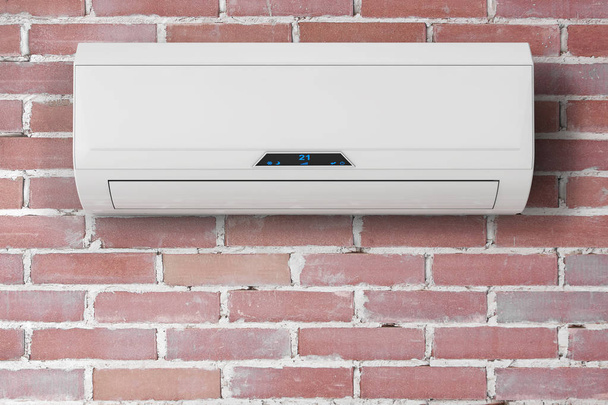 Modern Air Conditioner. 3d Rendering - Photo, Image