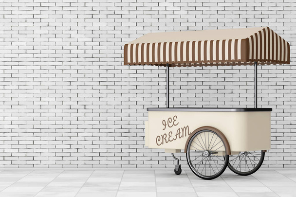 Ice Cream Trolley Cart. 3d Rendering - Photo, Image