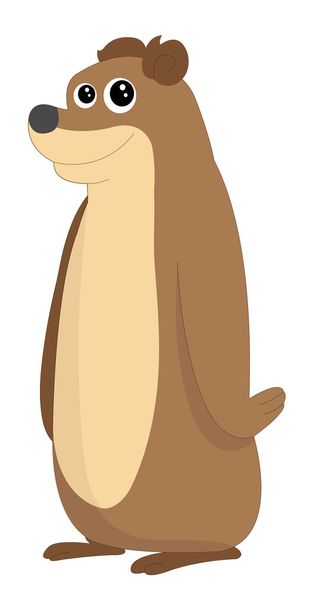 Cute brown bear, illustration - Vector, Image