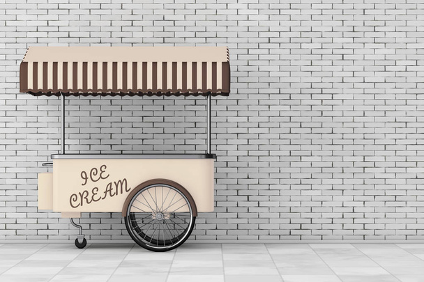 Ice Cream Trolley Cart. 3d Rendering - Photo, Image