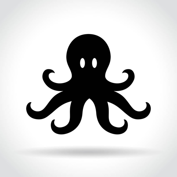 Octopus pictogram op witte achtergrond - Vector, afbeelding