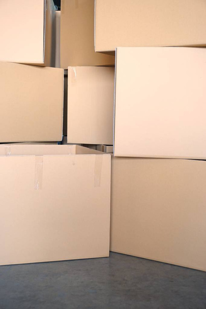 stack of carton box  - Photo, Image
