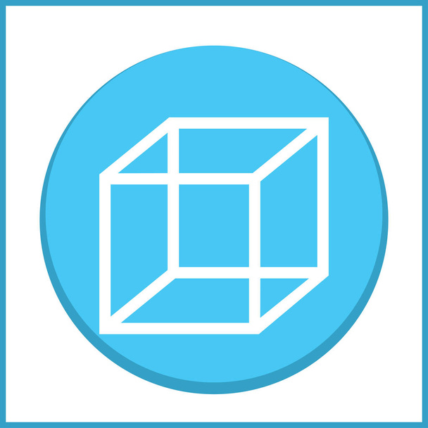 Icona vettoriale del cubo isometrico. Segno quadrato 3D. Simbolo scatola
 - Vettoriali, immagini