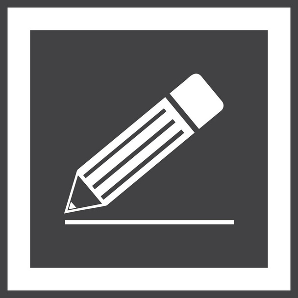 Иконка карандаша, векторная иллюстрация
 - Вектор,изображение