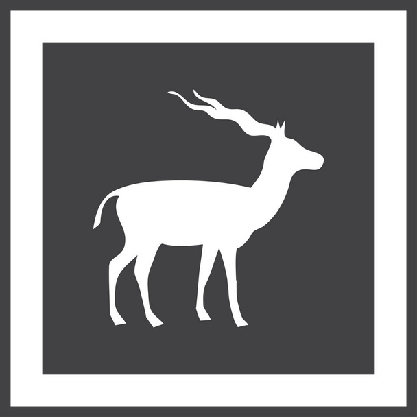 Vector silhouette of the Gazelle - Vektör, Görsel