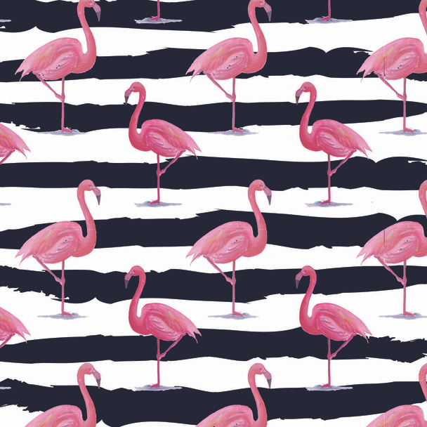 flamingo pattern zebra background  - Fotó, kép