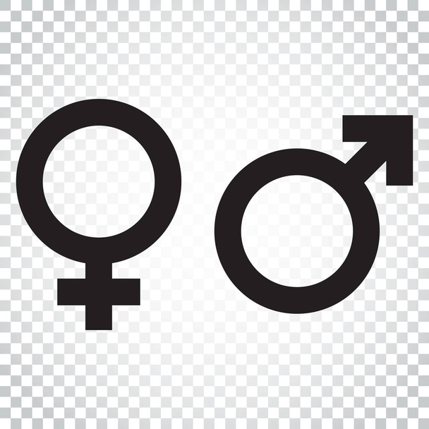 Gender sign vector icon. Men and women concept icon. Simple busi - Vector, Image