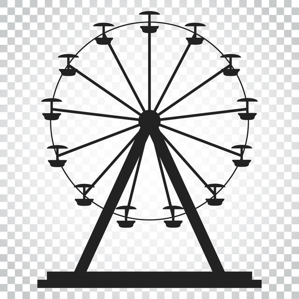 Reuzenrad vector pictogram. Carrousel in park pictogram. Amusement rit  - Vector, afbeelding