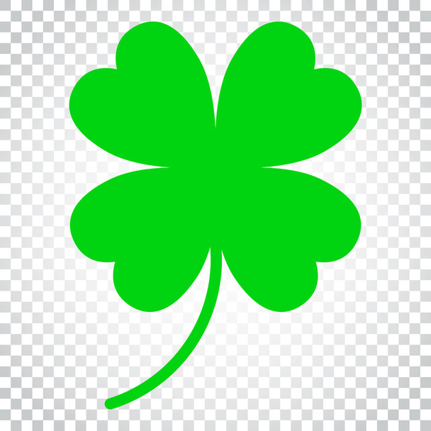 Four leaf clover vector icon. Clover silhouette simple icon illu - Vector, Image