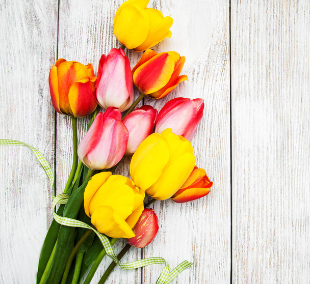 Spring tulips flowers - Фото, зображення