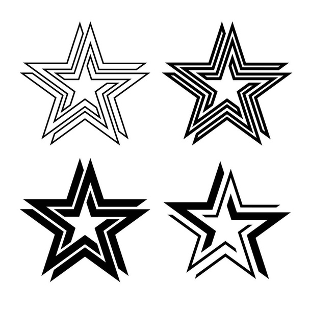 black star symbol infinite loop - Wektor, obraz